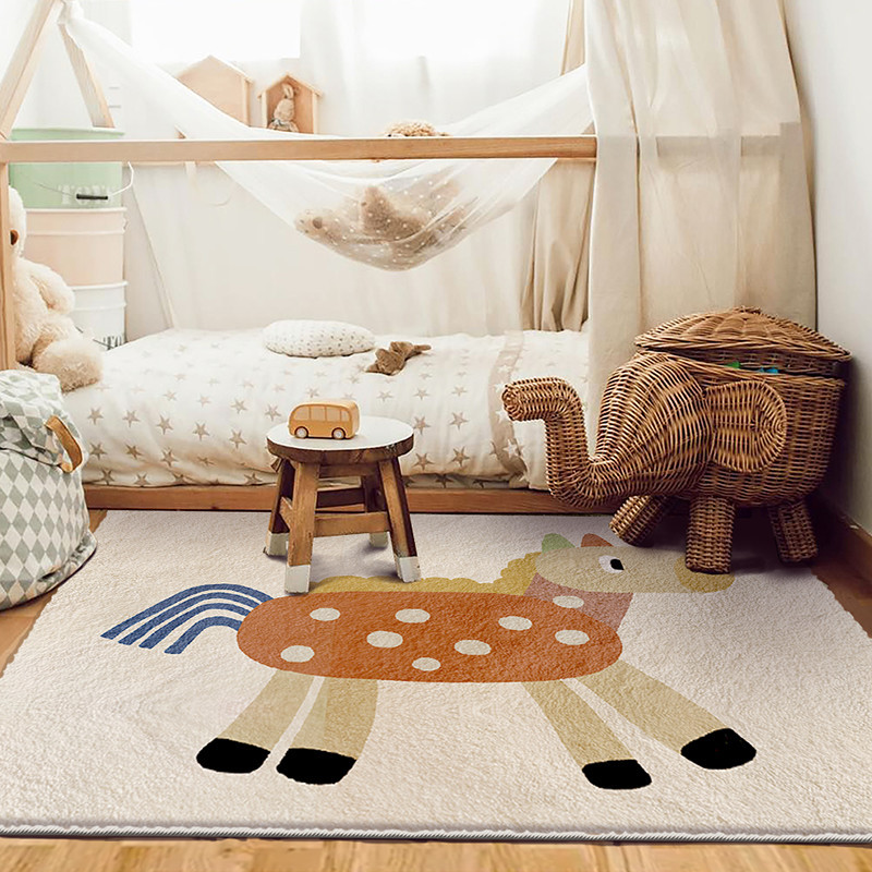 2401200300020320300 - Cartoon Carpet Wear-resistant Bedroom Bedside Blanket
