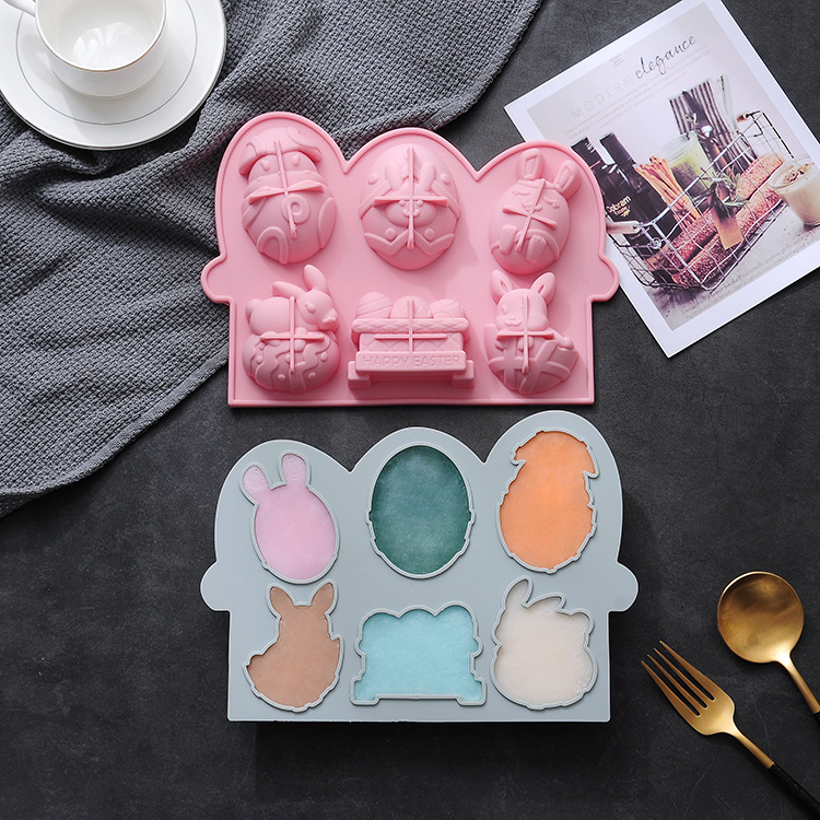 Title 5, Easter Bunny Egg Silicone Baking Mold