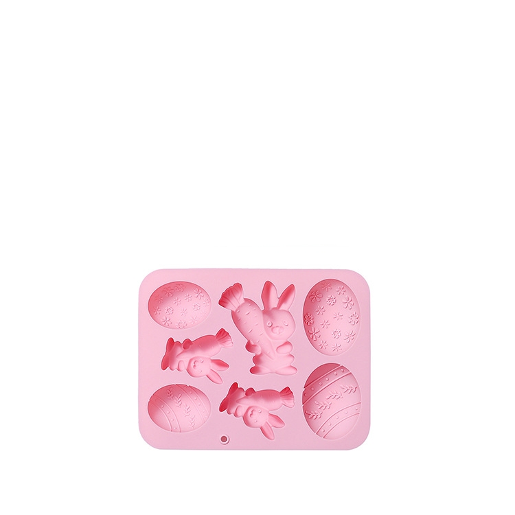 Title 2, 7-piece Bunny Egg Easter Silicone Mold