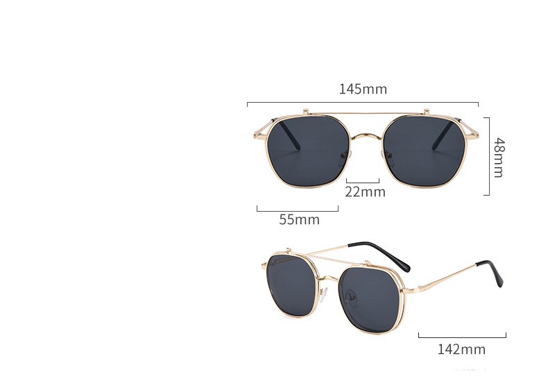 Title 3, Personalized Flip Dual-use Double-layer Sunglasses