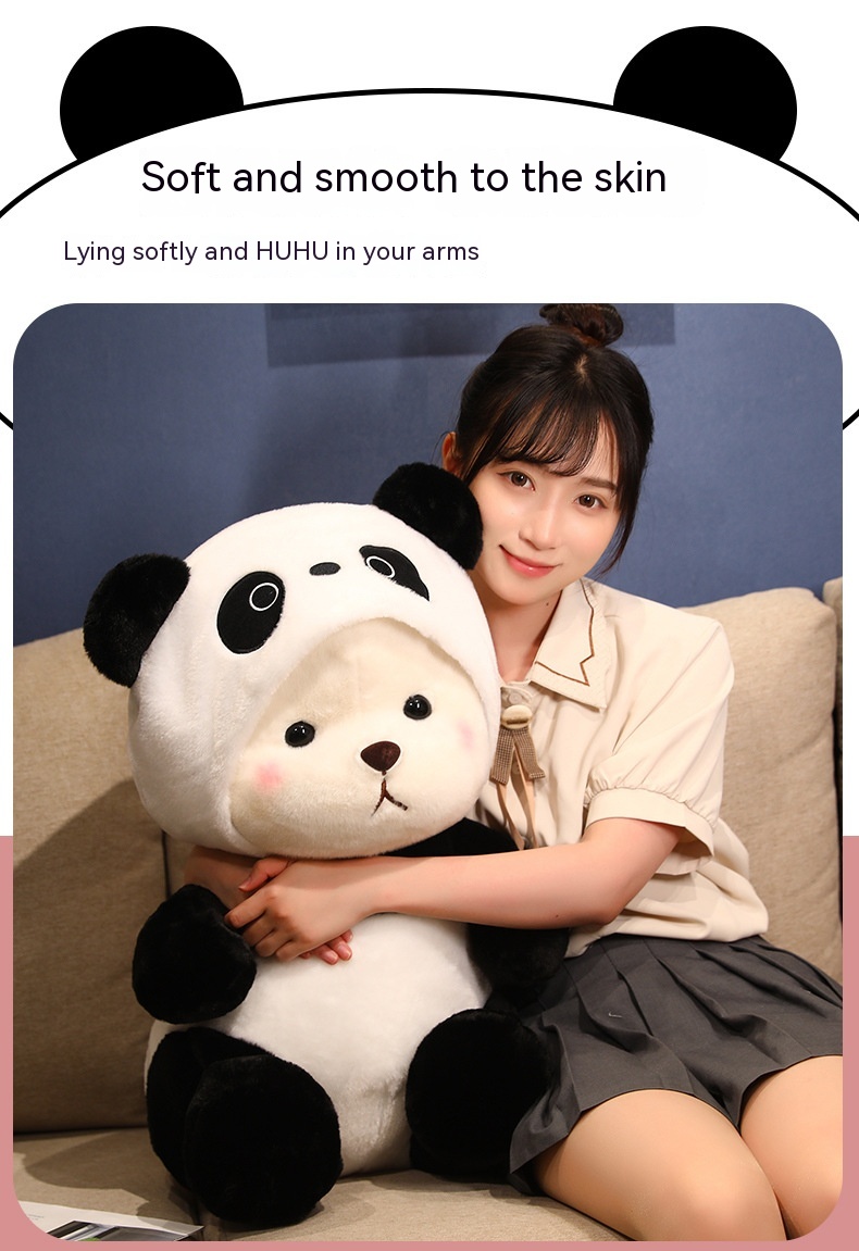 Little Bear Doll Transformation Giant Panda Teddy Plush Toy