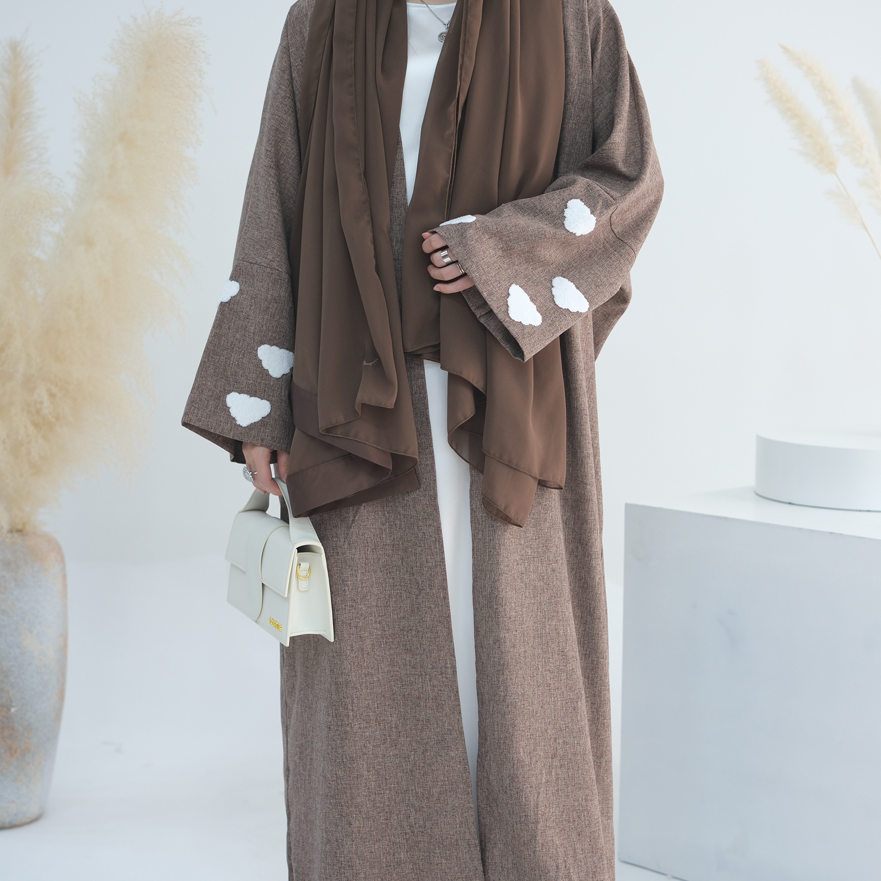 Title 6, DUBAI Turkse Elegante Cardigan Robe met Wolkenb...