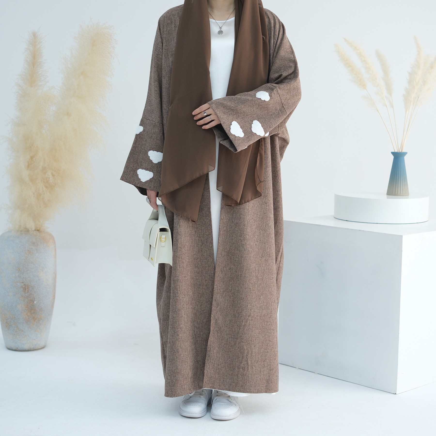 Title 11, DUBAI Turkse Elegante Cardigan Robe met Wolkenb...