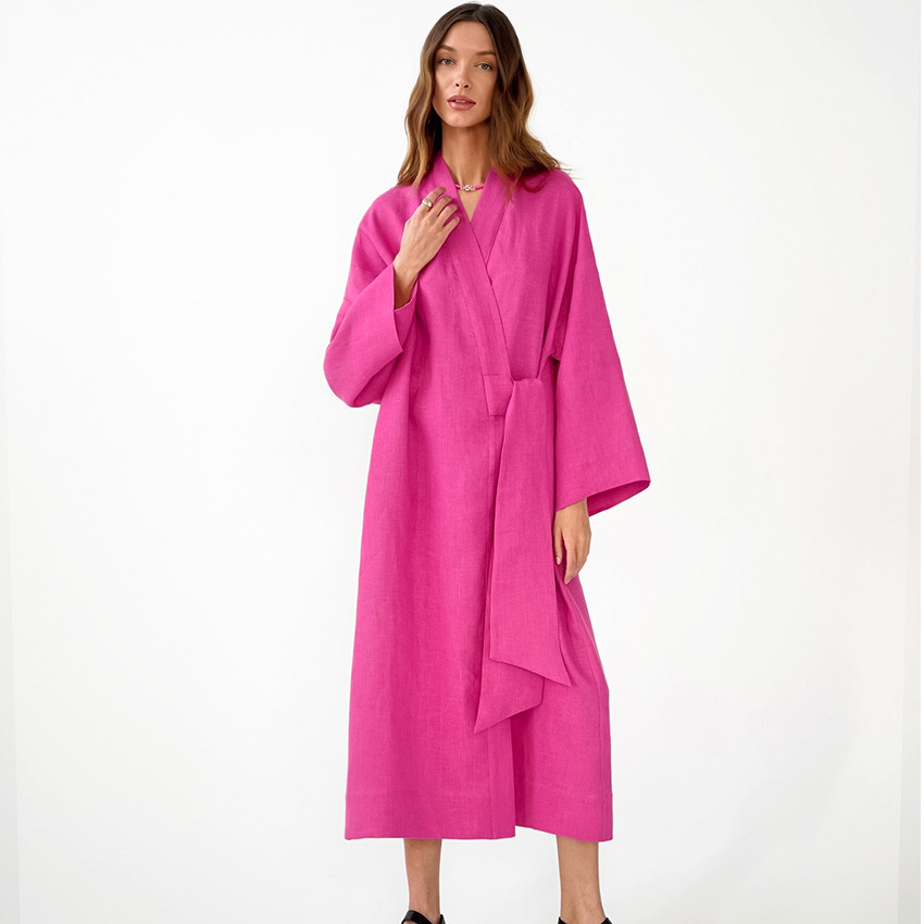 Title 4, Loose Cotton And Linen Nightgown Long Women