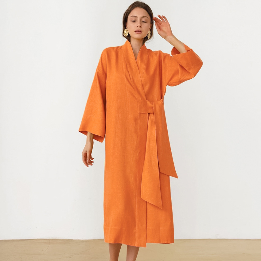 Title 7, Loose Cotton And Linen Nightgown Long Women