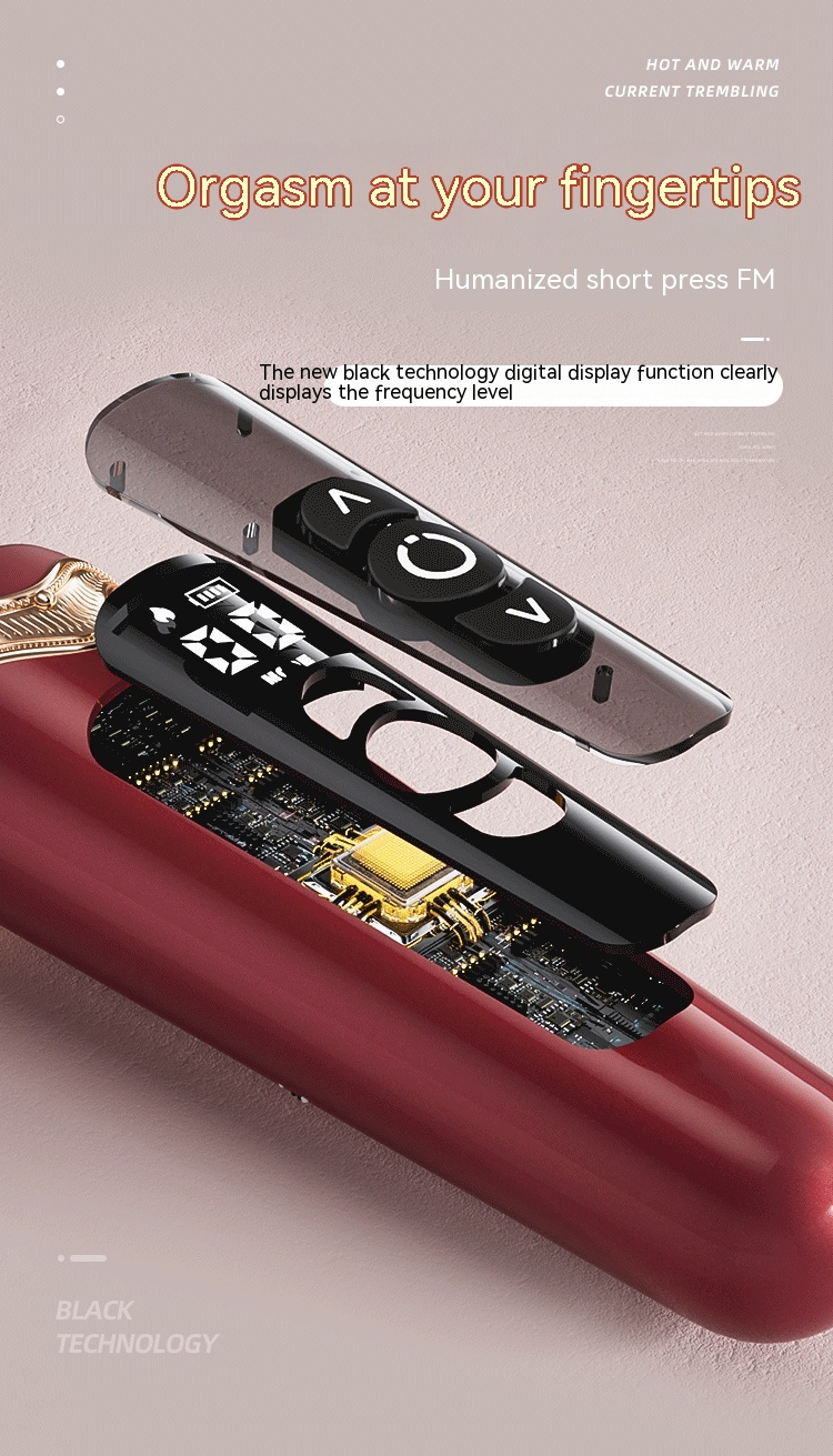 Powerful Shock Big Head AV Stick Women's Toy Multi-frequency Instant Climax Masturbation Device 13