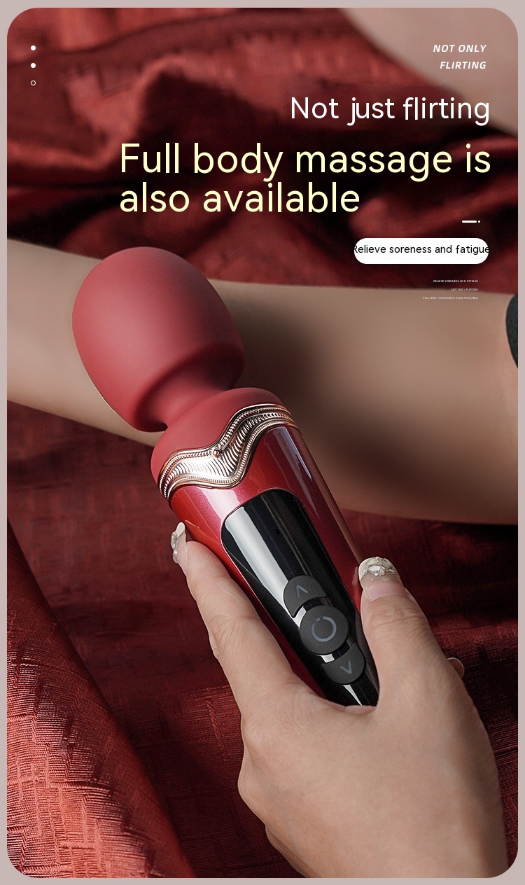 Powerful Shock Big Head AV Stick Women's Toy Multi-frequency Instant Climax Masturbation Device 16