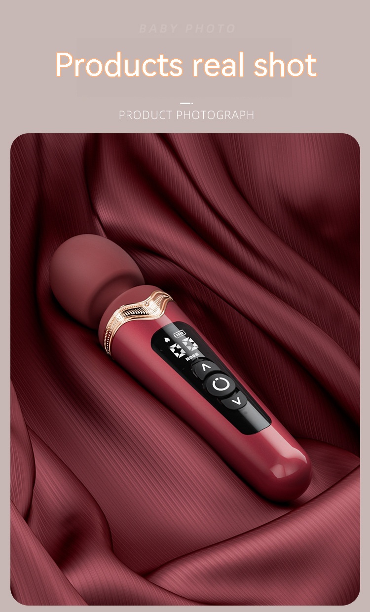 Powerful Shock Big Head AV Stick Women's Toy Multi-frequency Instant Climax Masturbation Device 17