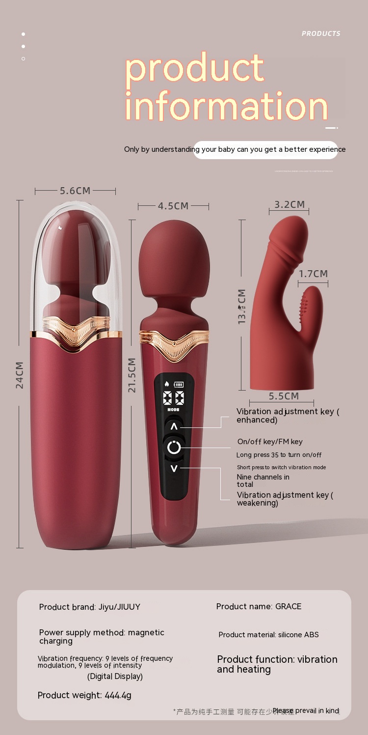 Powerful Shock Big Head AV Stick Women's Toy Multi-frequency Instant Climax Masturbation Device 29