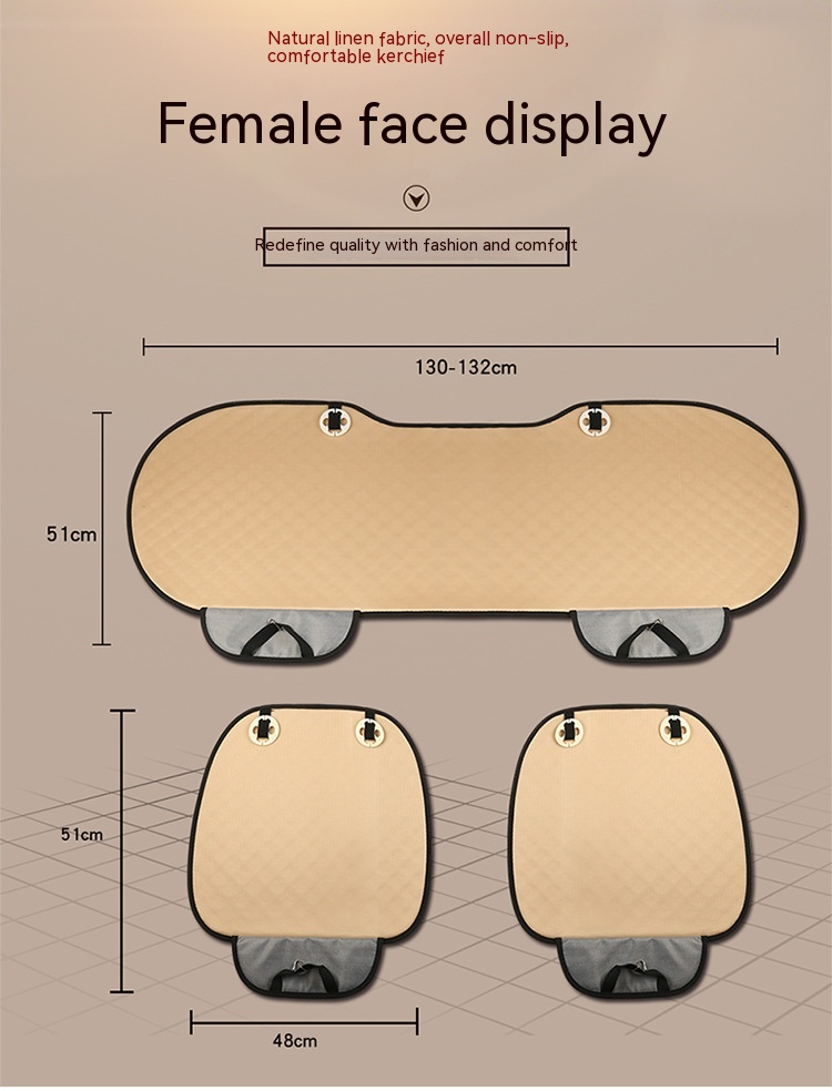 Linen Car Seat Cushion Universal Car Cushion 23