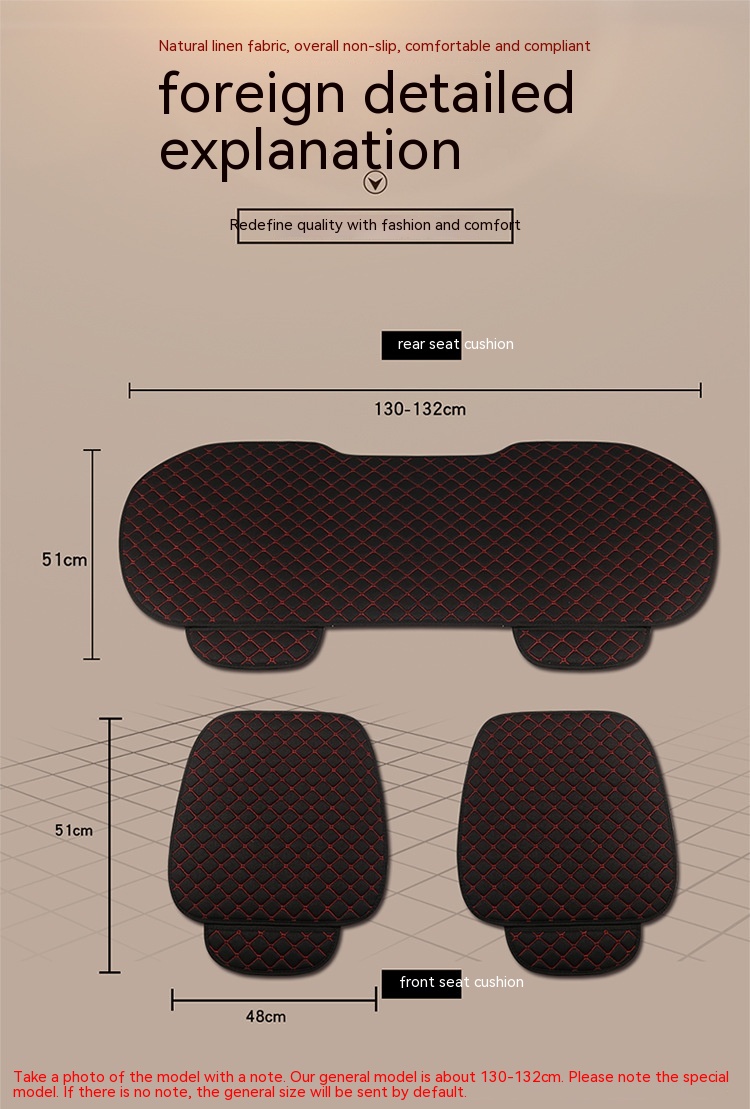 Linen Car Seat Cushion Universal Car Cushion 30