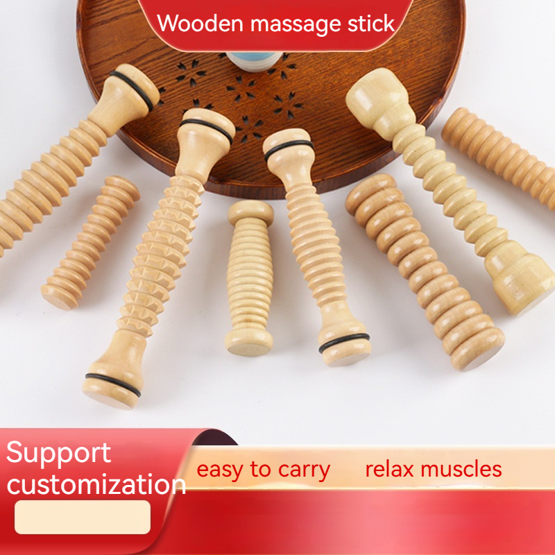 Wood Stick Abdominal Leg Fitness Yoga Roller 16