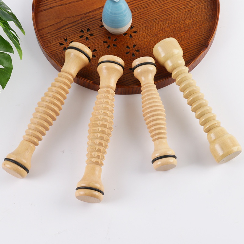 Wood Stick Abdominal Leg Fitness Yoga Roller 18