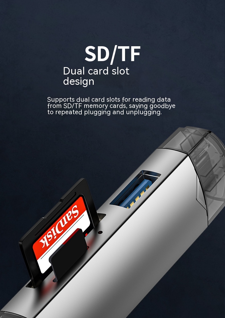 Title 5, USB30 Multifunkcionalni čitač kartica za brz pr...