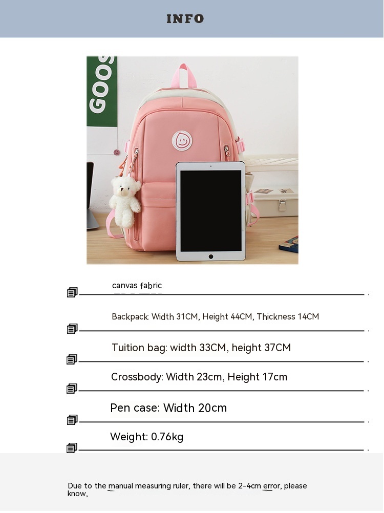 Leisure Student Backpack Five Piece Set — foto 5