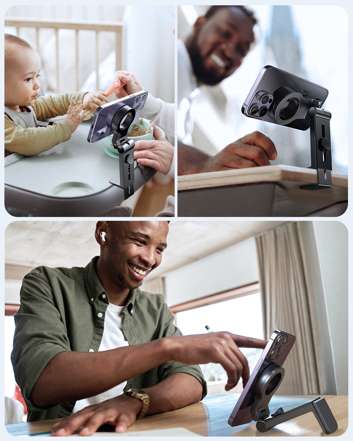 Universal Magnetic Travel Mobile Phone Holder Desktop