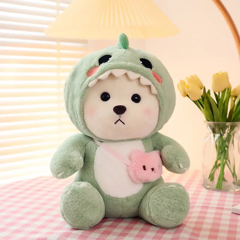 Cute Shapeshift Little Bear Ragdoll Lily Bear Stuffed Toy Dinosaur Doll Pillow