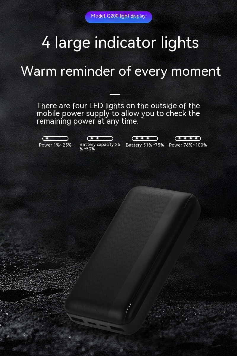 Power Bank Light Display Screen Display Vest Coat Ultra-thin Portable Power Source 13