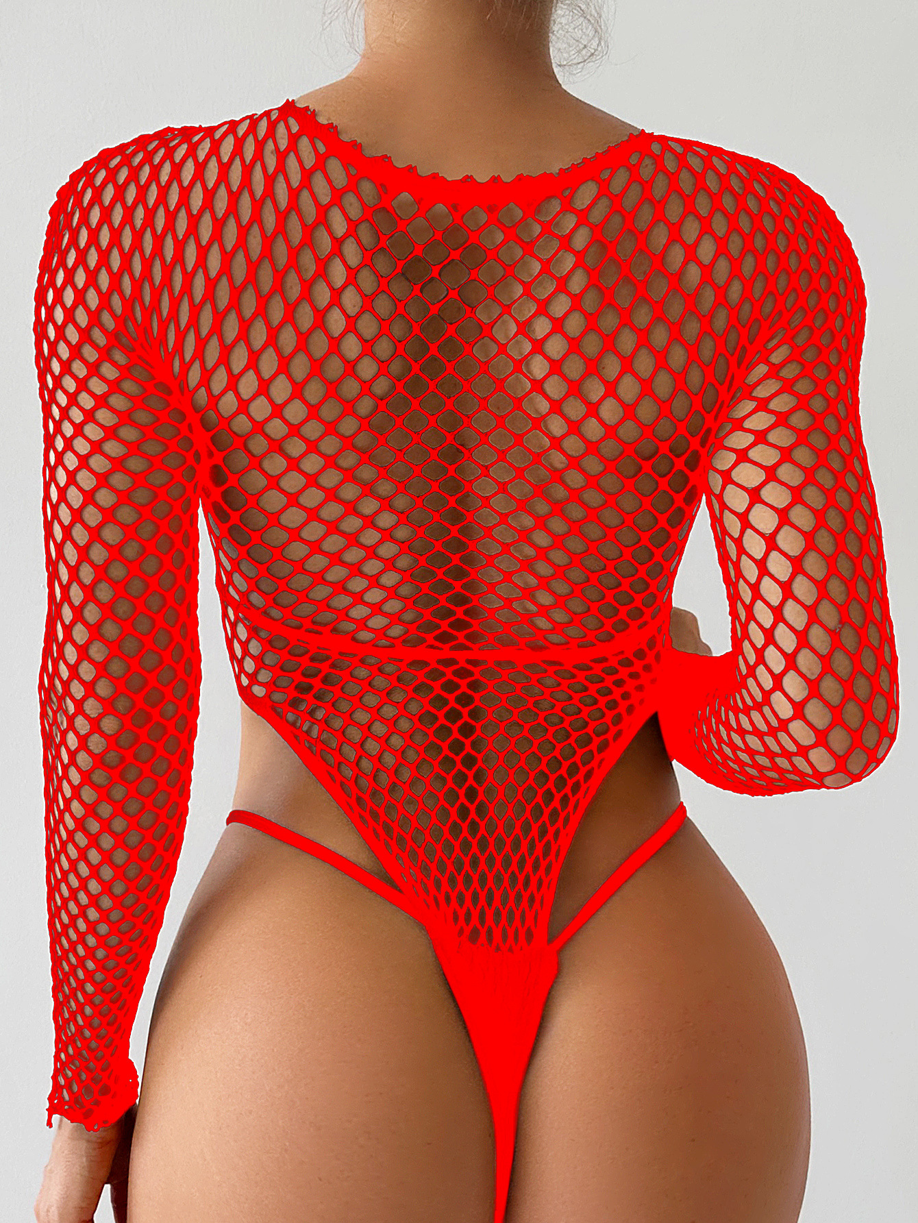 Title 12, Tube Top Bikini Jumpsuit Long Sleeve Fishnet Cl...