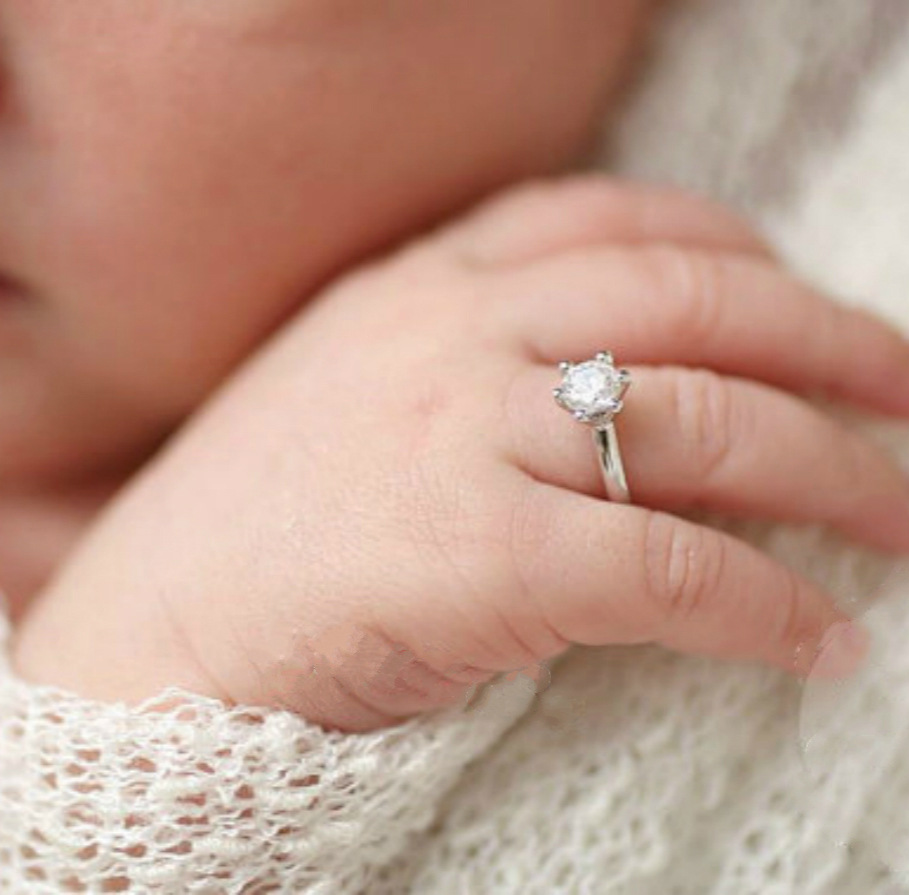 Newborn Photography Rhinestone Baby Ring Photographic Studio Props