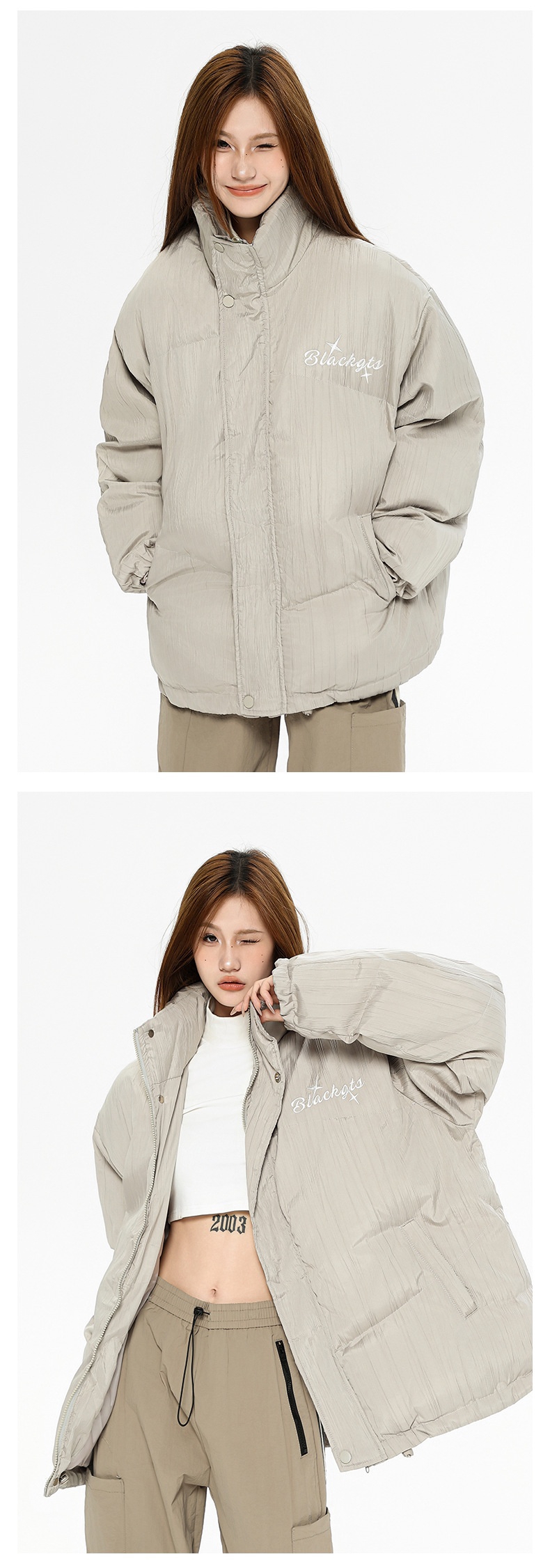 Men's Cotton Clothes Personality Thickening Warm Bread Coat