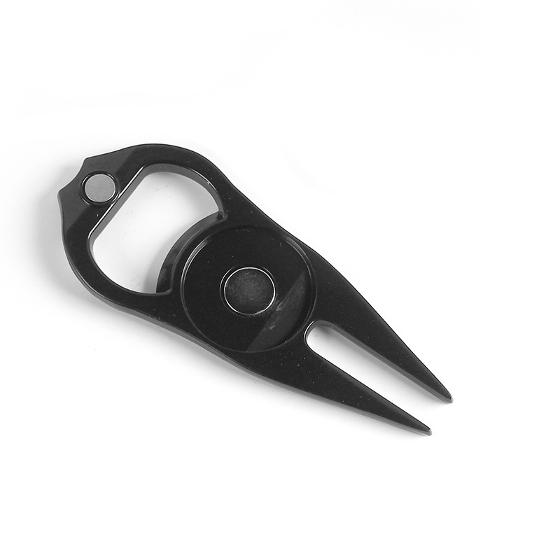 Golf Putting Green Fork Metal Ball Yoke Bottle Opener Ball Marking Turf Tool Gift Black Green — foto 4