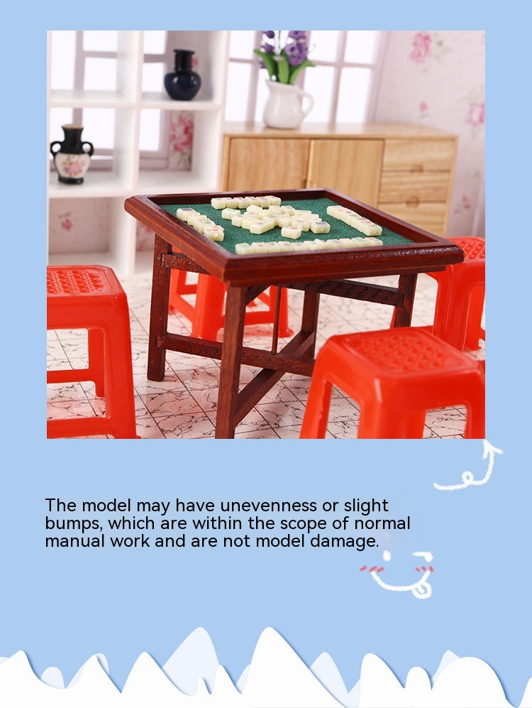 Title 1, Miniatura Candy Toy Mahjong Mesa Silla Mini Mod...