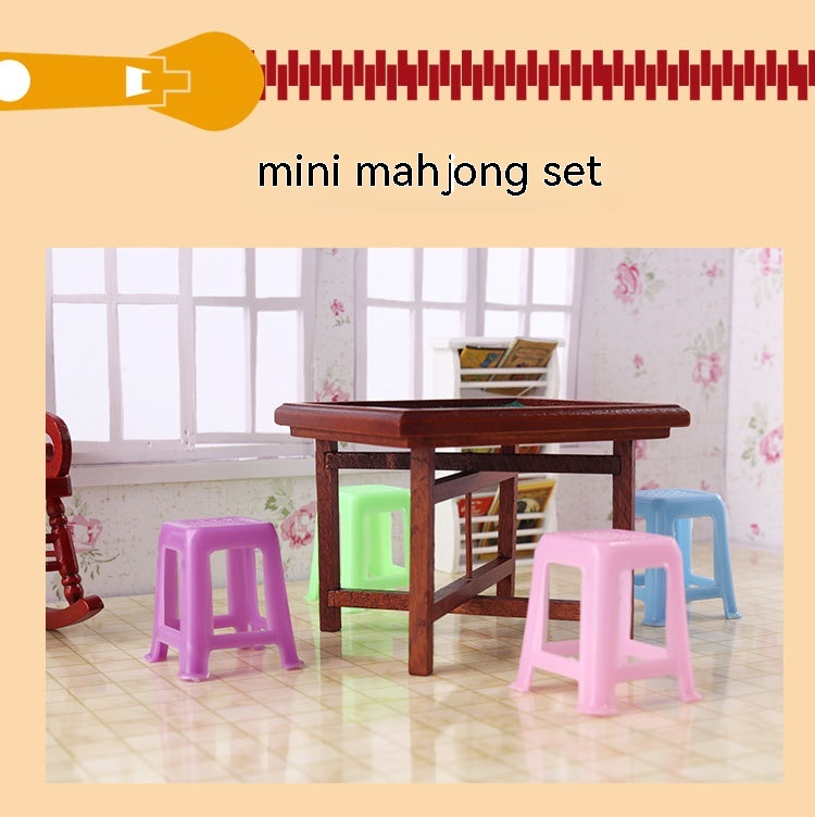 Title 4, Miniatura Candy Toy Mahjong Mesa Silla Mini Mod...