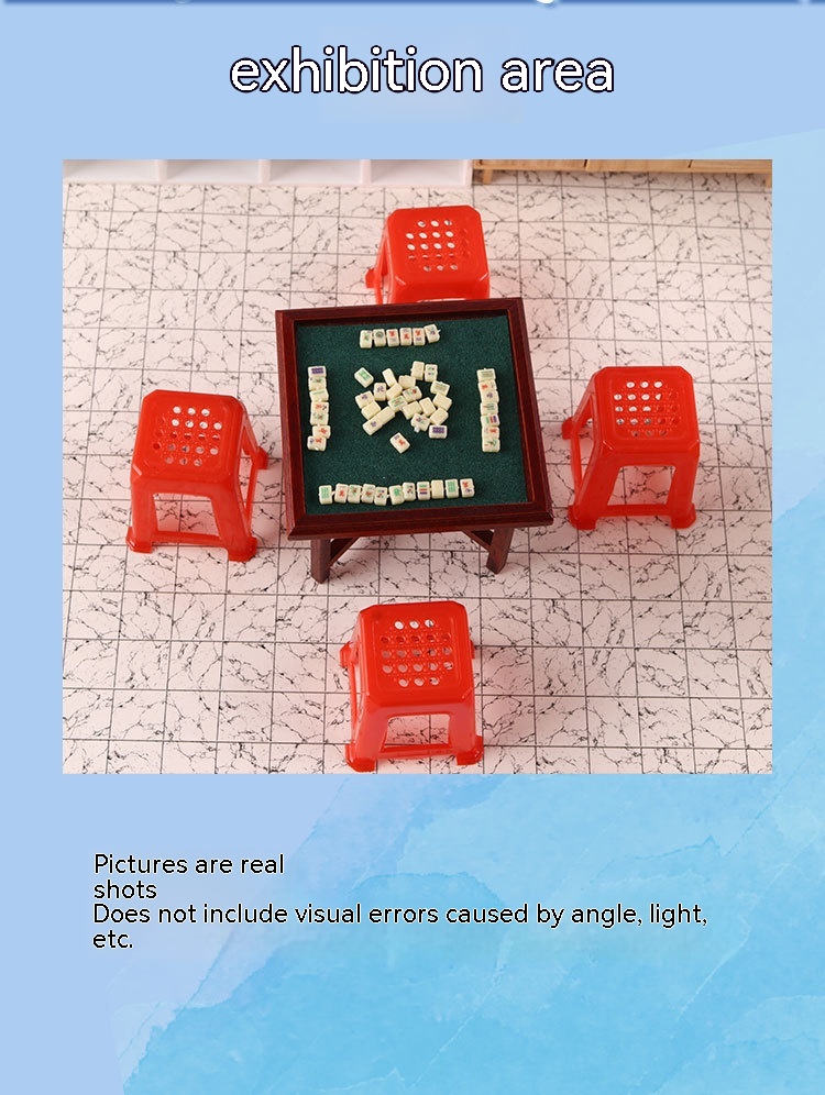 Title 5, Miniatura Candy Toy Mahjong Mesa Silla Mini Mod...