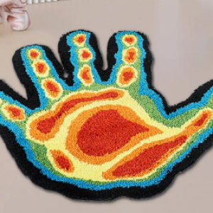 2401250955240323300 - Ins Palm Flocking Ground Mats Decorative Bedroom