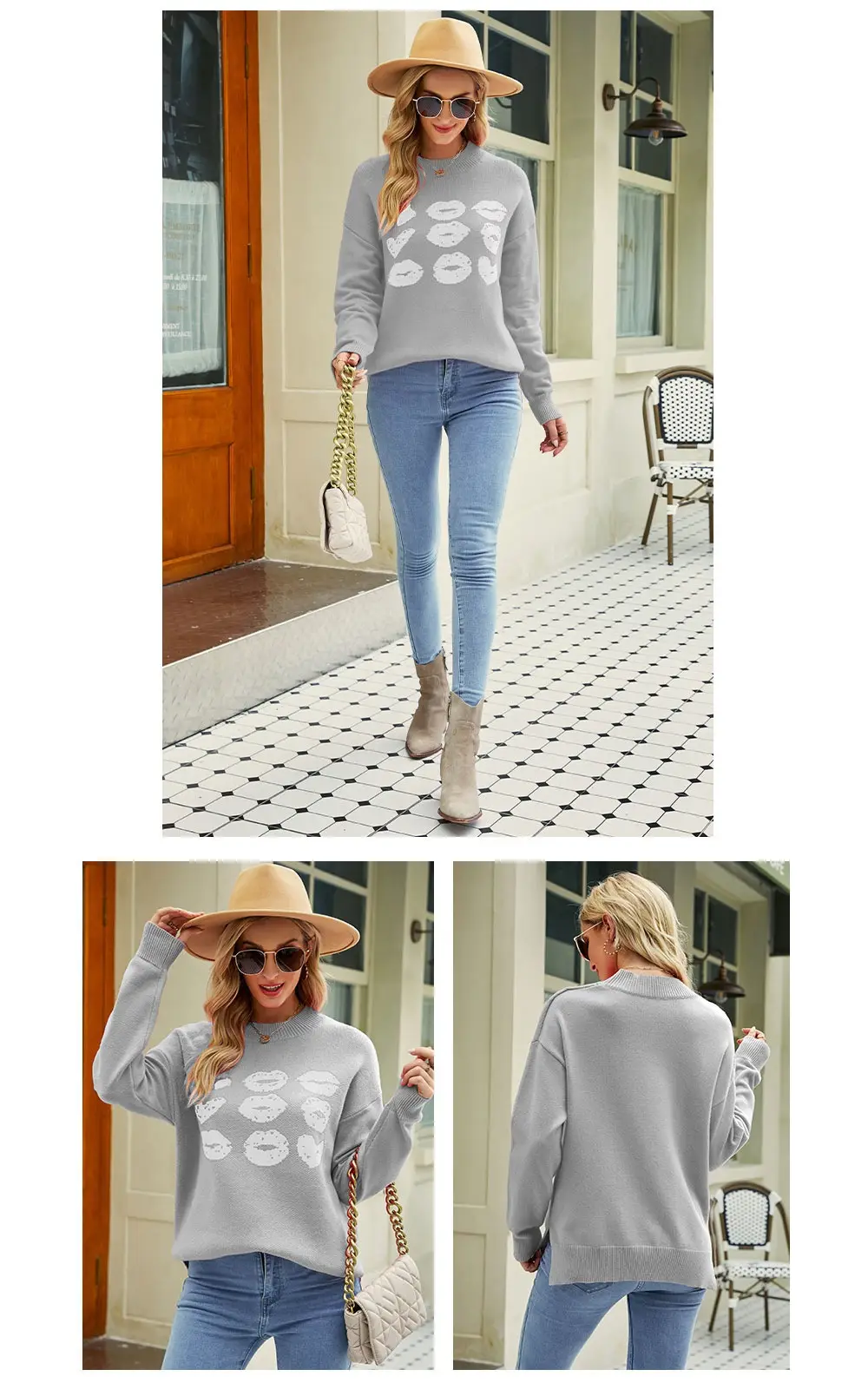 Women's Valentine's Day Love Lip Sweater