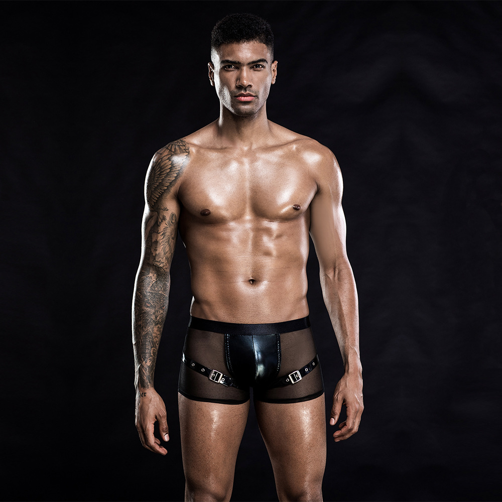 Title 2, Sexy Unterwäsche-Boxershorts für Herren aus PU-...