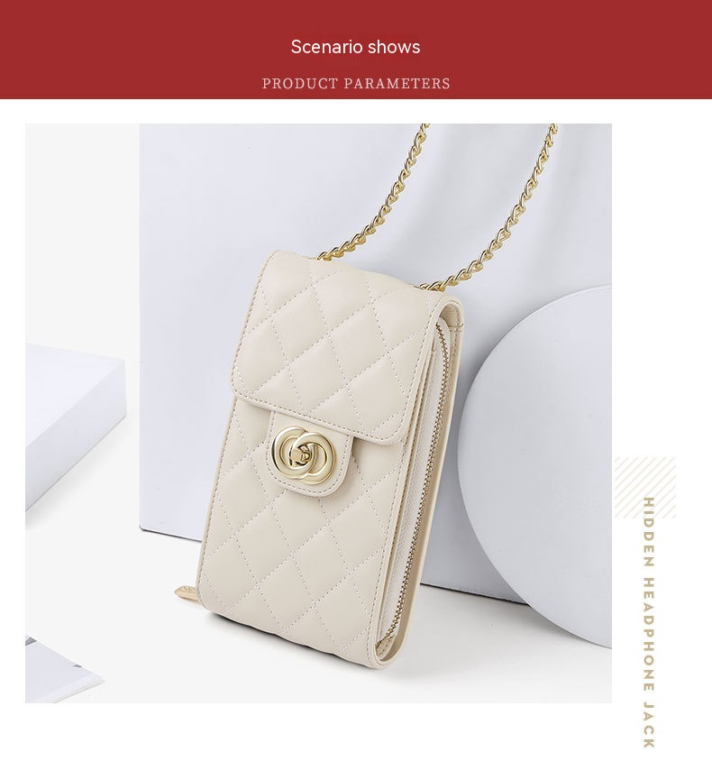 Women's Leather Mini Women's Bag Classic Mobile Phone Bag Messenger Bag 22