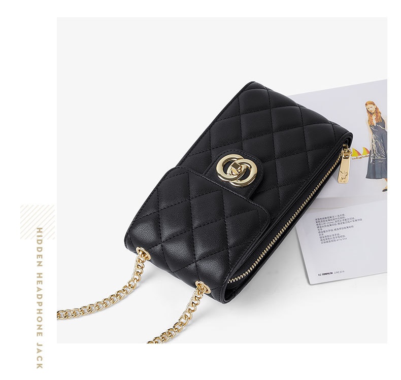 Women's Leather Mini Women's Bag Classic Mobile Phone Bag Messenger Bag 23