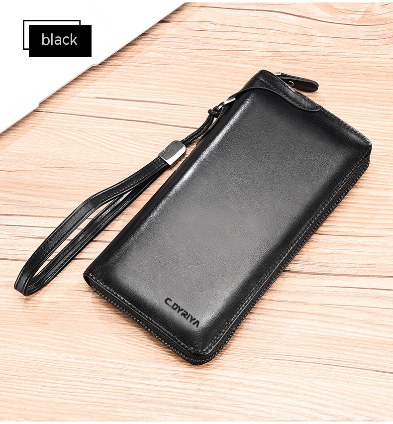 Multifunctional Men's Long Zip Wallet - Image 1