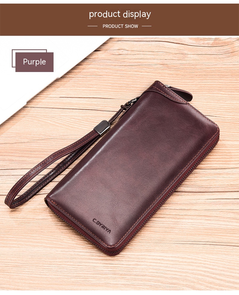 Multifunctional Men's Long Zip Wallet - Image 2