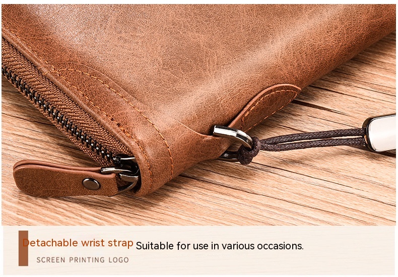 Multifunctional Men's Long Zip Wallet - Image 4