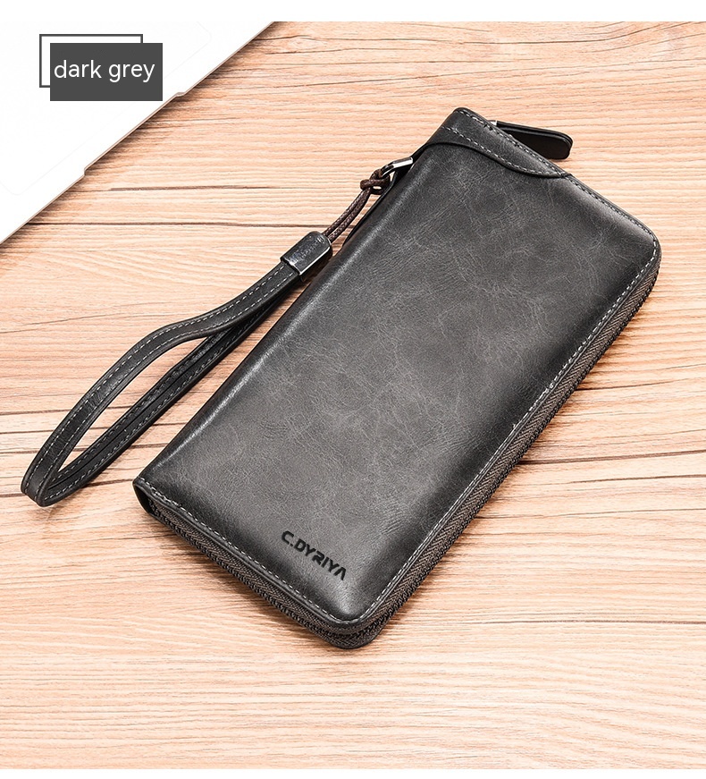 Multifunctional Men's Long Zip Wallet - Image 5