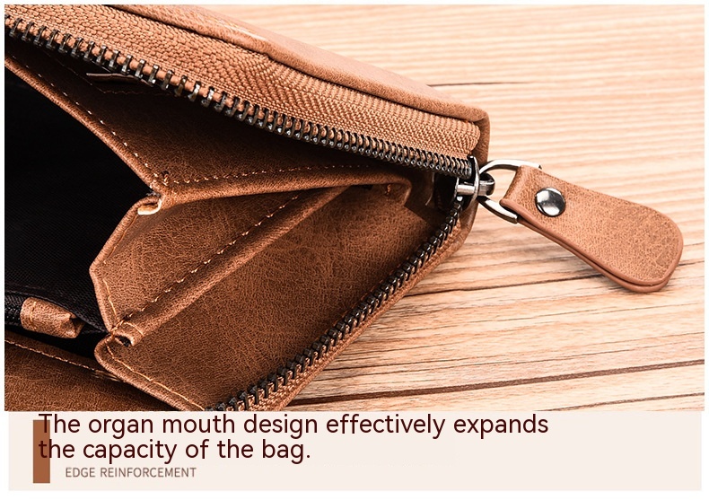 Multifunctional Men's Long Zip Wallet - Image 6