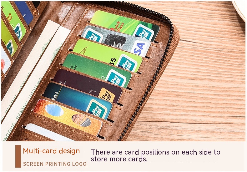 Multifunctional Men's Long Zip Wallet - Image 8
