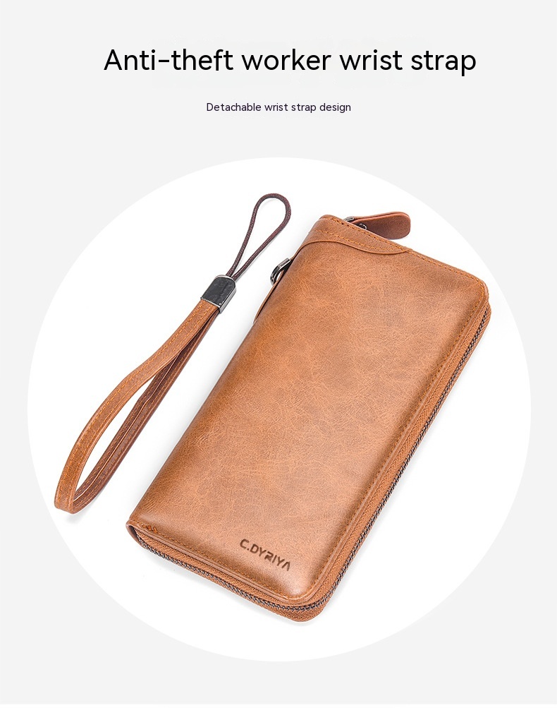 Multifunctional Men's Long Zip Wallet - Image 11