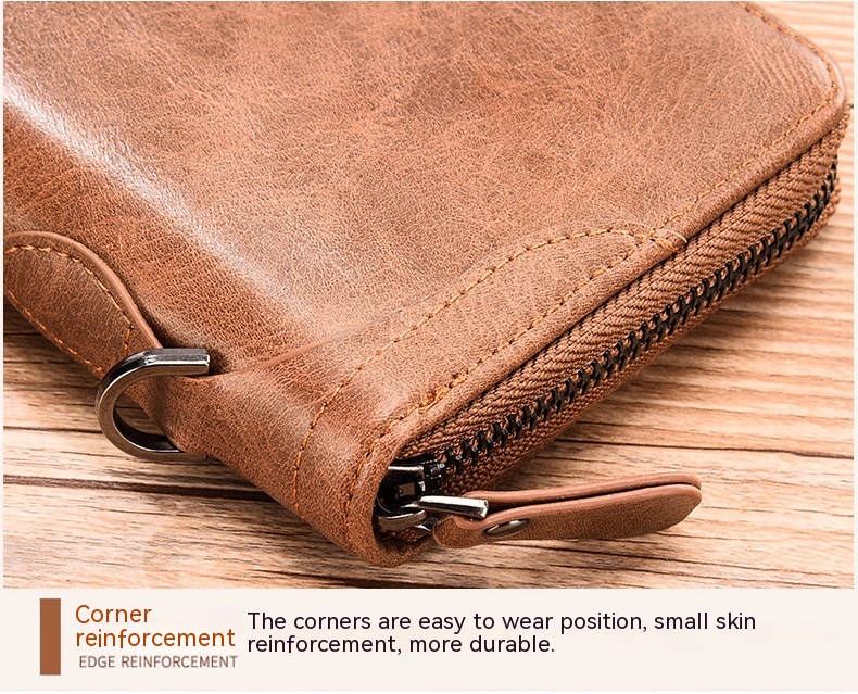 Multifunctional Men's Long Zip Wallet - Image 14