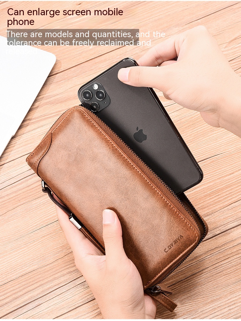 Multifunctional Men's Long Zip Wallet - Image 15