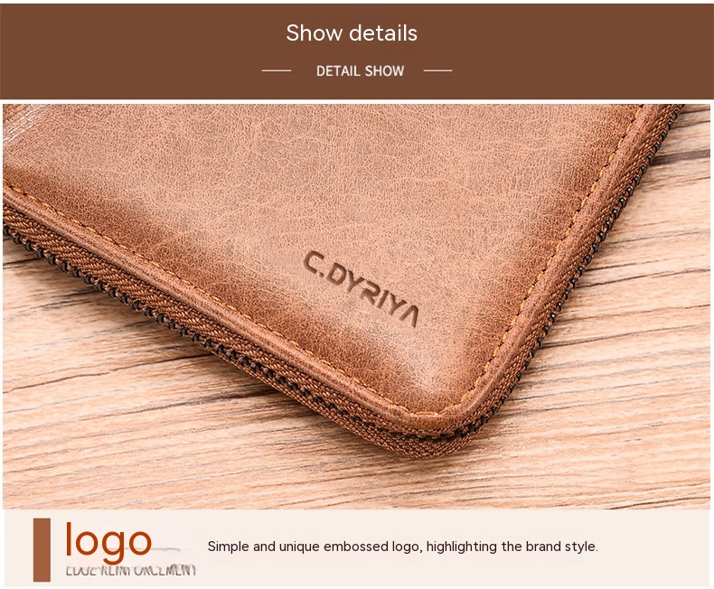 Multifunctional Men's Long Zip Wallet - Image 16