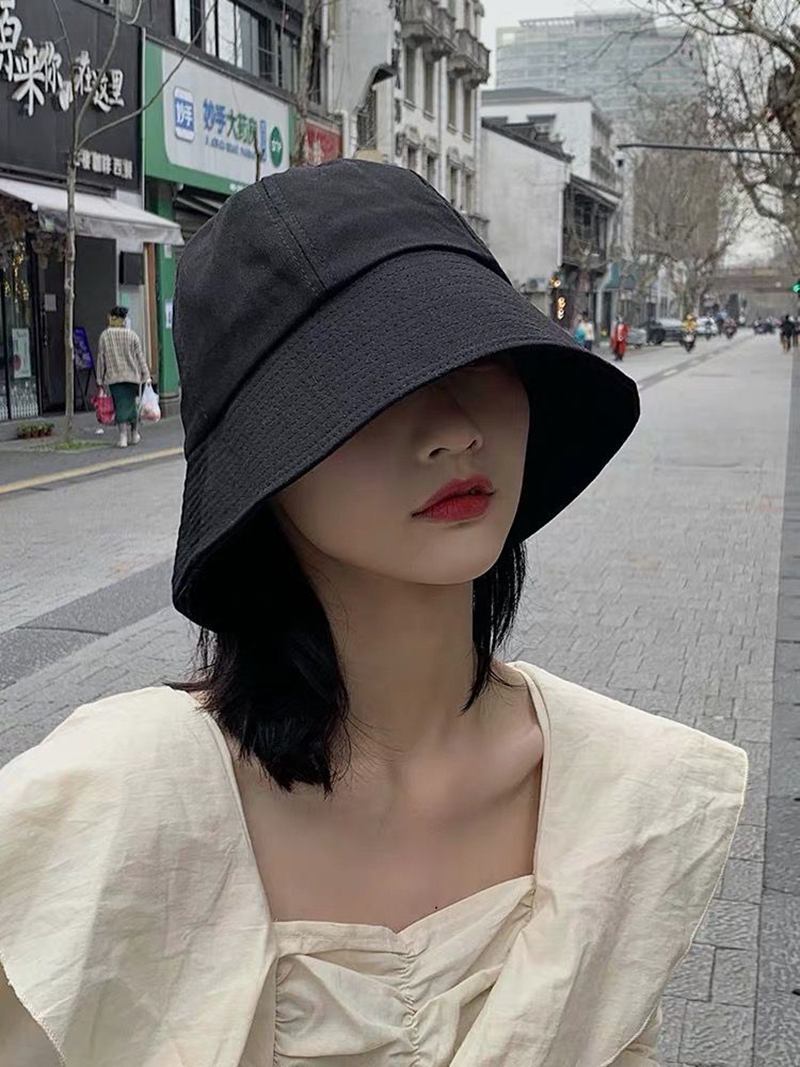 Denim Minimalist Style Jean Fisherman Hat Women