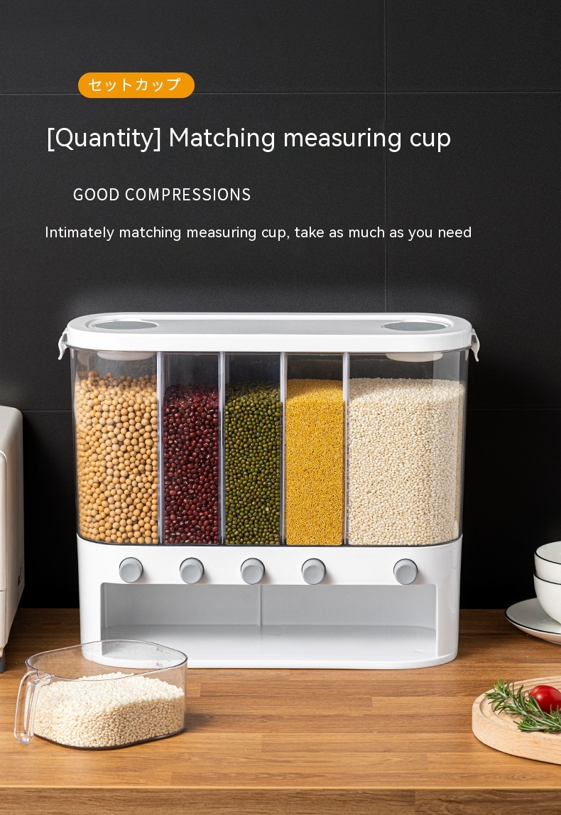 Sealed Kitchen Cereals Separated Storage Box — foto 4