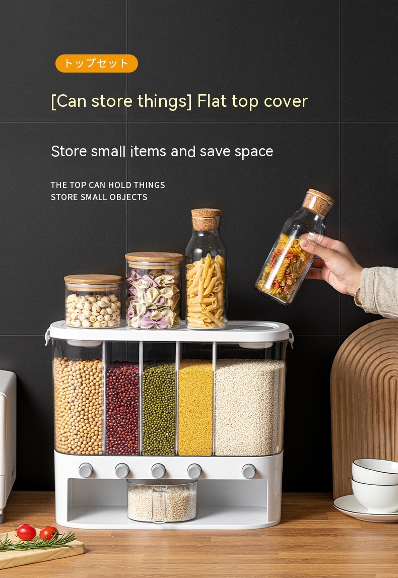 Sealed Kitchen Cereals Separated Storage Box — foto 11