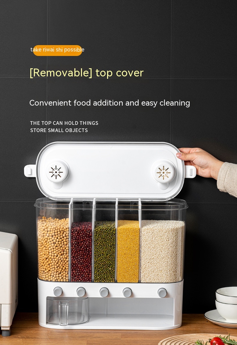 Sealed Kitchen Cereals Separated Storage Box — foto 26