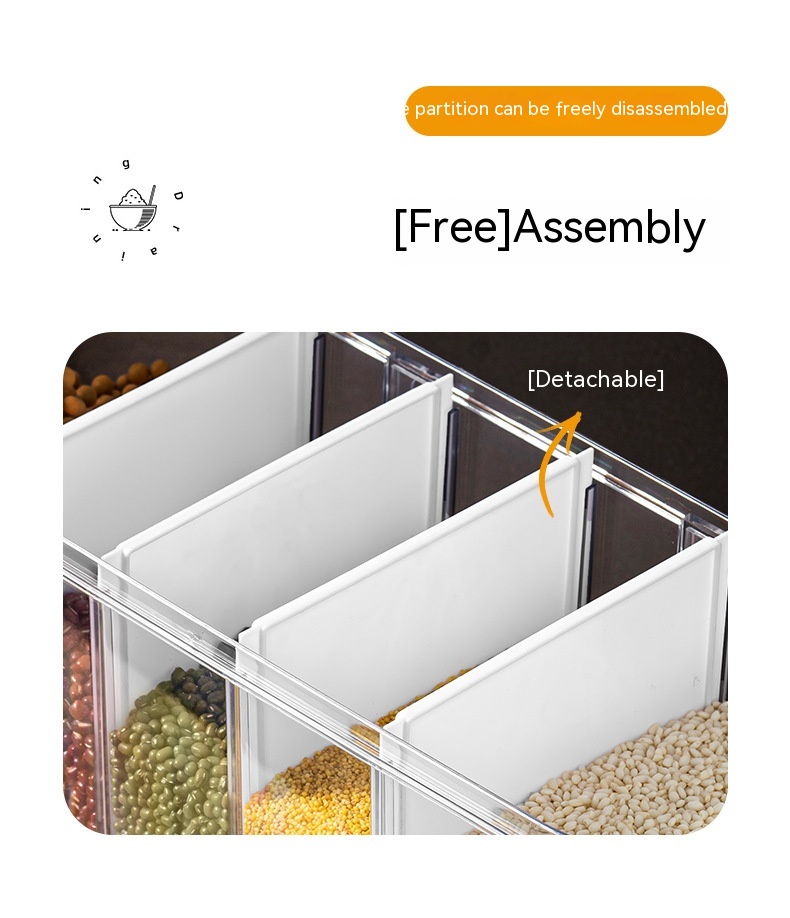 Sealed Kitchen Cereals Separated Storage Box — foto 15