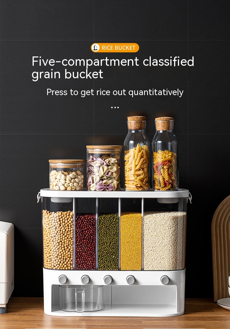 Sealed Kitchen Cereals Separated Storage Box — foto 6